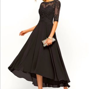 A-line scoop neck asymmetric dress, new with tags